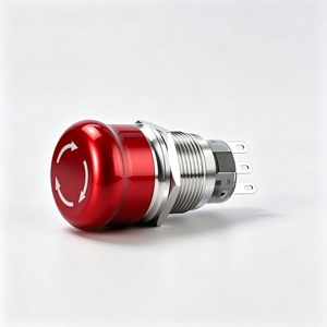 Interruptor de Parada de Emergencia Metálico con Bloqueo IP65, Botón Pulsador para Control de Seguridad en Sistemas de Horno - Product Image 6