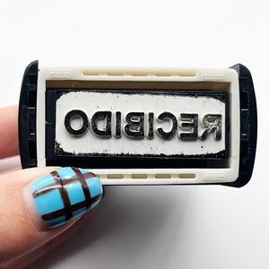 Hot Bán Văn Phòng Tùy Chỉnh Cao Su Tem 14X38Mm Kinh Doanh Hình Chữ Nhật Bền Tự Động Đánh Dấu Tự Mực Logo Tem - Product Image 3