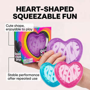 Soft Heart Shaped Stress <b>Ball</b> Slow Rebound <b>Squeeze</b> Toy Portable Decompression Fidget Toy Party Gift - Product Image 1