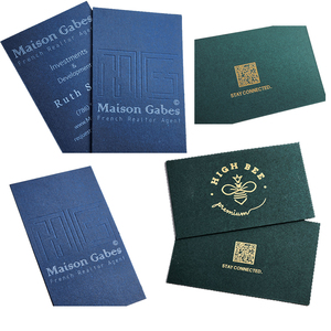 Hoge Kwaliteit Custom Luxe Reliëf Uv Goud Folie Visitekaartjes Met Bedankkaart - Product Image 1