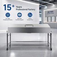 Chariot mortuaire Roundfin RD-801S en tôle pour morgue et funérailles