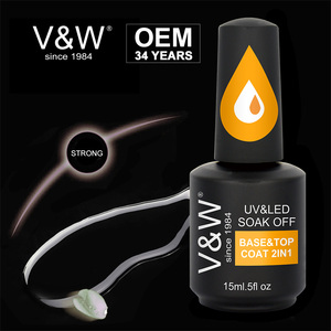 <span class=keywords><strong>Esmalte</strong></span> <span class=keywords><strong>de</strong></span> gel 2 en 1, capa superior y base, 34 años <span class=keywords><strong>de</strong></span> fabricación OEM/ODM, su etiqueta privada - Product Image 1