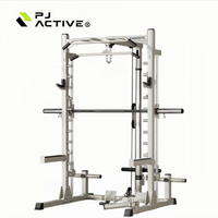 PINJIAN Machine Smith Réglable Tout-en-un avec Rack de Musculation et Blocs de Poids pour Salle de Sport à Domicile