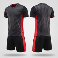 Conjunto de Uniforme de Fútbol Personalizado por Sublimación, Impresión con Efecto Pincel, Uniforme de Fútbol de Secado Rápido y Transpirable, OEM, para Clubes y Equipos, MOQ 1 Pieza