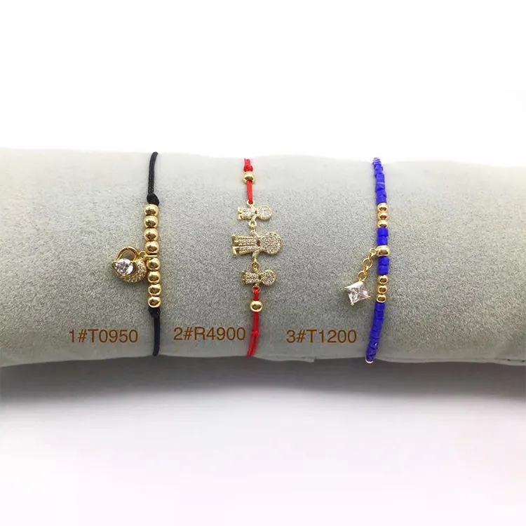 Bracelet-1 Xuping red rope charms bracelet jewelry women bead custom copper stone ladies adjustable bracelet homme