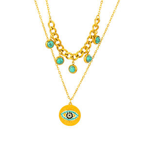 316L อันโอชะสร้อยคอสแตนเลสสำหรับผู้หญิงเครื่องประดับแนวพังก์แนวย้อนยุคสำหรับผู้หญิงของขวัญ - Product Image 1