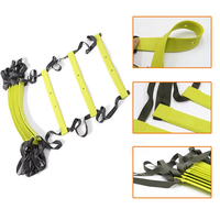 Sangles en nylon Échelle d'agilité pliante pour le football Échelles d'entraînement de vitesse en caoutchouc TPE Escaliers pour le développement des joueurs de football