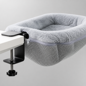 <span class=keywords><strong>Hamaca</strong></span> para Gatos Montada en Escritorio, Giratoria, Ahorra Espacio, Malla Transpirable, Lavable a Máquina, Cama para Gatos <span class=keywords><strong>de</strong></span> Piel Sintética para Oficina y Hogar - Product Image 2