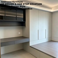 Armoire de rangement pour vêtements et bureau d'étude autoportante, grande capacité, en contreplaqué blanc, minimaliste, écologique et peu encombrante pour enfants