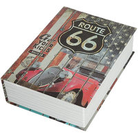 Coffres-forts à livres vintage Route 66 en métal de diversion, sécurisés, cachés, pour le rangement de l'argent, avec serrure à combinaison