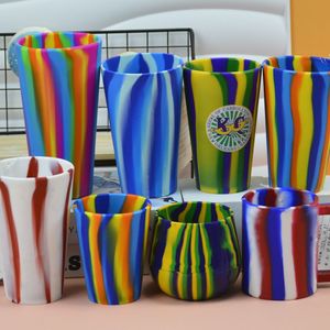 <b>Reusable</b> Silicone <b>Coffee</b> <b>Cup</b> Marble Color Flexible Drinkware for Home Office Travel - Product Image 2
