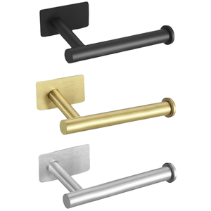 Porta asciugamani in carta per cucina e bagno in acciaio argento autoadesivo - Product Image 4