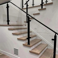EKOO Garde-corps en verre trempé sans cadre avec poteau à pince en acier inoxydable, classé parmi les meilleurs, pour escalier, balustrade et balcon