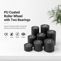 Roulement à rouleaux recouvert de PU 698RS, alésage de 8 mm, diamètre extérieur de 30-40 mm, deux roulements, rouleau de pressage non motorisé