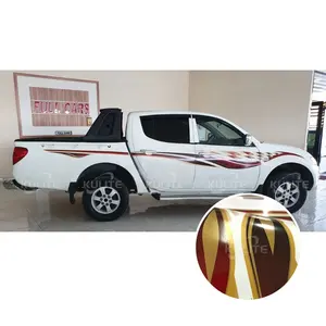 Auto Body Strepen Voor 2013 Mitsubishi L200 Pickup Dubbele Kan Side Stickers Decals