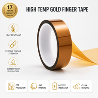 Ruban isolant en polyimide Gold Finger, silicone simple face, résistant à la chaleur, film adhésif personnalisé pour masquage électrique
