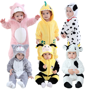 Tonwhar Warme Koe Vlekkerige Hond Jumpsuit Lange Mouw Dier Kostuum Voor Kinderen Baby Rompertjes - Product Image 1