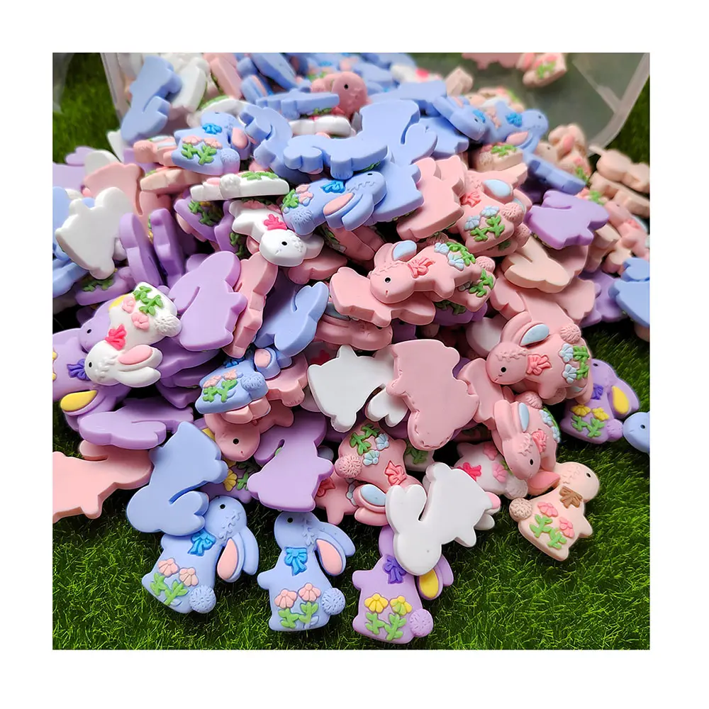 New Lovely Bowknot Bunny Rabbit Flatback Easter Decorative Craft Spring Holiday Embellishments For Scrapbook Kids Crafting Ideas
