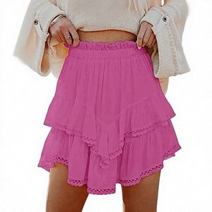 Wholesale <b>Summer</b> Women's Casual Pleated <b>Skirt</b> High Waist Solid Smooth <b>Skirt</b> Elegant Women's <b>Long</b> <b>Skirt</b> - Product Image 2