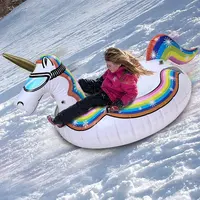 החורף חיצוני סקי משחקים מכירה לוהטת מוצרי מתנפח שלג צינור עם ידיות בעלי החיים מזחלת לילדים מבוגרים