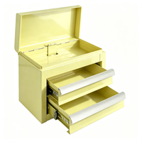 Coffre à outils portable en acier robuste à 3 tiroirs avec glissières à roulements à billes, armoire de rangement thermolaquée avec poignée, OEM/ODM, charge de 150 kg