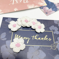 Fleur en fil fait main 2,5 cm, appliques florales au crochet souples pour couture DIY, fleurs artificielles au crochet pour accessoires vestimentaires
