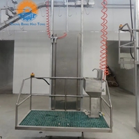 Système d'élévateur pneumatique automatique pour abattoir de bovins, équipement de levage robuste avec moteur et boîte de vitesses intégrés