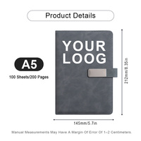 Agenda A5 Personalizada con Logotipo, Cuaderno de Cuero PU con Cierre Magnético y Soporte para Bolígrafo