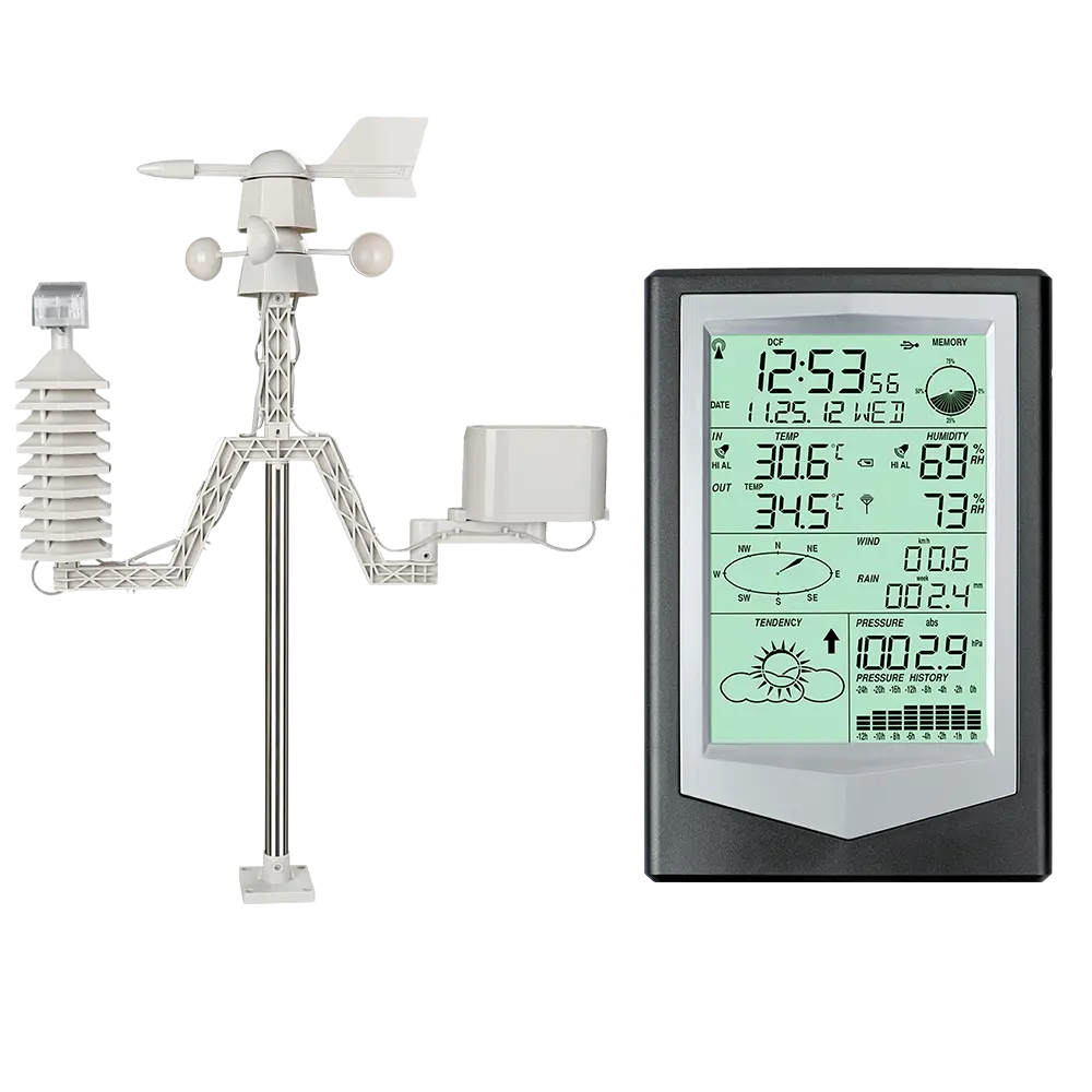 Color Mini Weather Station Data Storage Indoor Weather Station Wireless With PC link User Manual