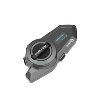 Système d'intercom en mesh pour cyclistes, communication de groupe jusqu'à 24 cyclistes sur 1500 m, avec microphone souple et rigide détachable
