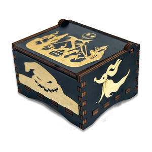 Caja de música portátil de madera de Anime al por mayor caja de música de juguete de Halloween de dibujos animados creativos con manivela automática para niños regalo de feliz cumpleaños - Product Image 4