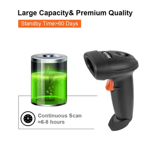 En stock, vente flash : Lecteurs de codes-barres 2D sans fil portables BT avec support optionnel pour la logistique des supermarchés et des magasins de détail - Product Image 3