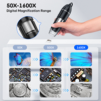 Mini Microscopio Electrónico de 0.3MP, Microscopio Digital USB de 1600x, Cámara de Microscopio para PC