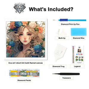 Kit Pittura Diamante 5D Personalizzato con Fiori Astratti 3D, Quadro Decorativo da Parete, <span class=keywords><strong>Arte</strong></span> Diamantata all'Ingrosso - Product Image 2
