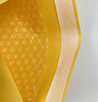 Sac à bulles en papier kraft jaune, taille personnalisable, impression personnalisée, respectueux de l'environnement, antichoc, emballage pour transport express
