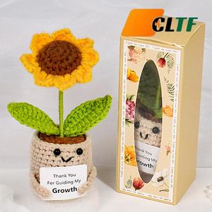 Mini Flor de Ganchillo Divertida y Positiva 2026, Regalo Emocional e Inspirador, Regalos de Agradecimiento para Mamá, Maestra, Hermana, Compañeras de Trabajo, Jefas - Product Image 1