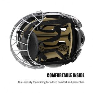 Casque de hockey de protection couleur unie avec visière personnalisée de haute qualité 2026 et conception modulaire en fil d'acier - Product Image 3