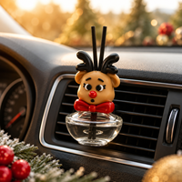 Diffuseur de parfum pour grille d'aération de voiture, série Noël, flacon vide en verre, décoration parfumée, fabricant