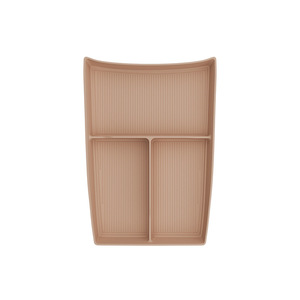 กล่องเก็บของคอนโซลกลางรถยนต์ Li Auto สำหรับ L9 Livis สีน้ำตาล ซิลิโคน 3 ช่อง - Product Image 1