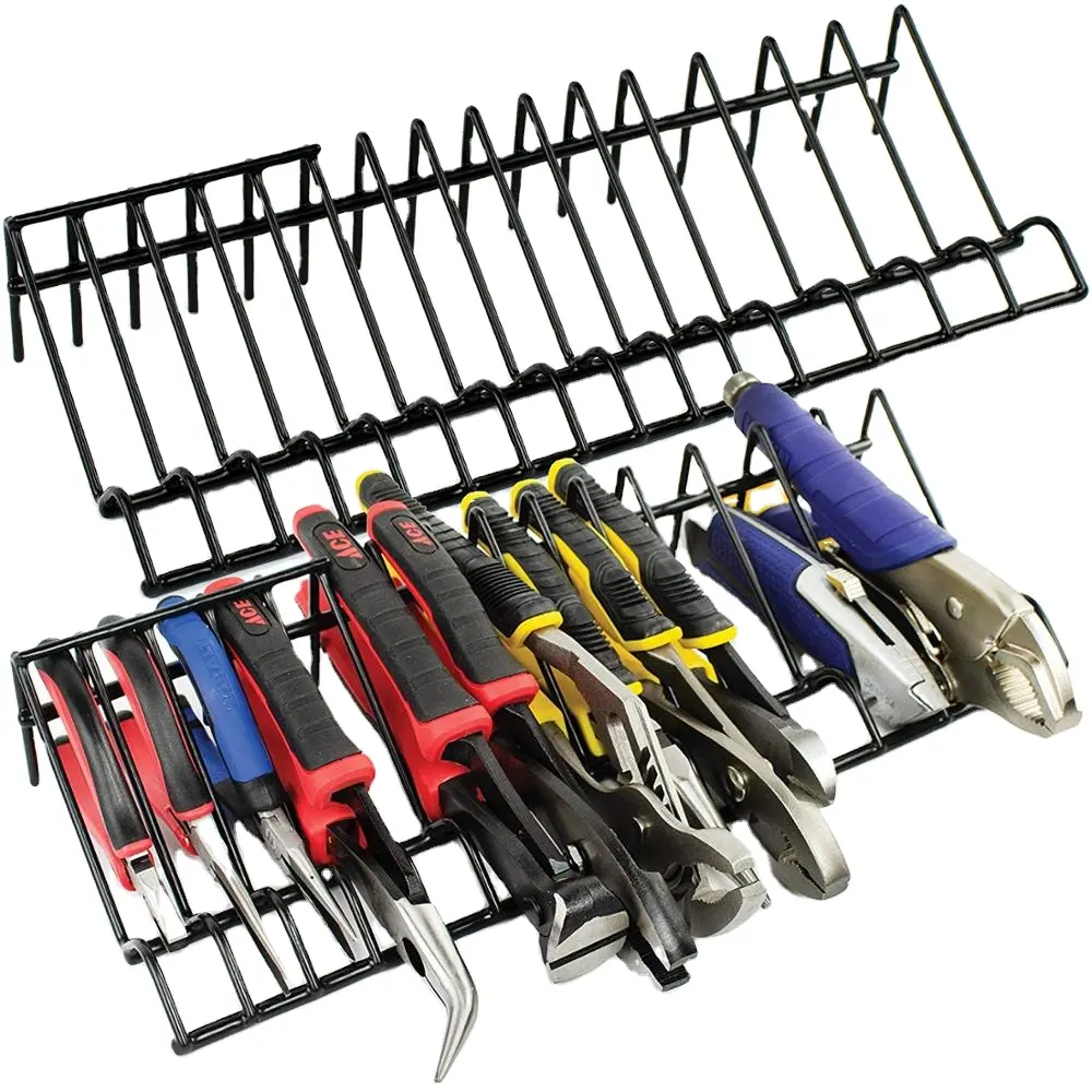 Strumento organizer rack/pinze organizer rack/2 pack garage attrezzo da giardino in metallo filo pinze set di utensili