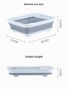 Factory Wholesale Made Plastic <b>Kitchen</b> <b>Storage</b> Bowls Chopsticks Drain <b>Rack</b> Folding Modern Minimalism Dish <b>Rack</b> - Product Image 4