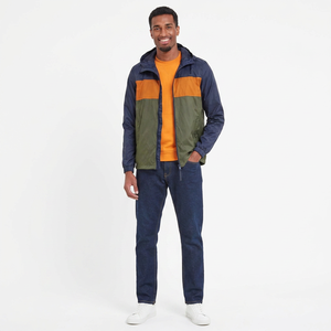 Chaqueta cortavientos de nailon para motocicleta con cuello levantado y bordado de poliéster de alta calidad con logotipo personalizado para hombre - Product Image 1