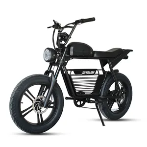 2024新しいレトロヴィンテージスーパーエレクトリックハイブリッドバイク73ファットタイヤ20インチEbike48V16AH長距離Eバイク