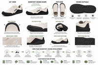 Chaussures de randonnée pieds nus pour hommes, respirantes, pour trekking et marche en extérieur, avec embout large, baskets minimalistes, OEM ODM personnalisées pour femmes
