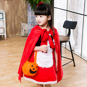 Niños <span class=keywords><strong>Caperucita</strong></span> <span class=keywords><strong>Roja</strong></span> Cosplay vestido princesa fiesta Cosplay abrigo capa disfraz <span class=keywords><strong>de</strong></span> Halloween para niños niñas vestido <span class=keywords><strong>de</strong></span> lujo - Product Image 4