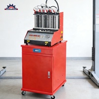 Testeur d'injecteurs de carburant, machine de nettoyage ultrasonique, 6 cylindres, entièrement automatique, manuel, 220-240V, atelier de réparation automobile