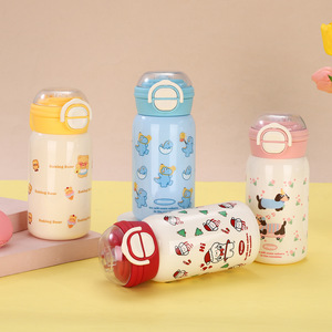 Honglixin Cartoon Plastic Water Bottle 500Ml Bpa Free For Child School Use With Straw Pop Up Lid - Product Image 2