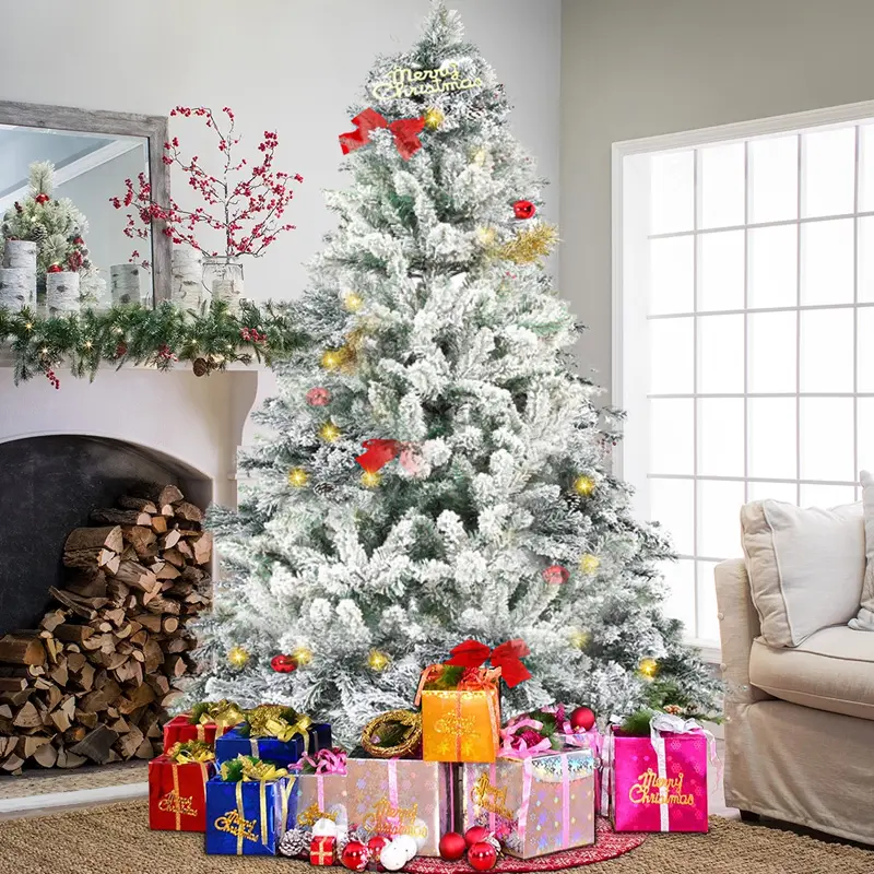 Árbol de Navidad artificial de aguja de pino gigante, 12 pies, venta al por mayor