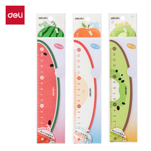 Regla de 15 cm con diseño de dibujos animados Deli Fruit Fun para niños, herramienta de dibujo para útiles escolares. - Product Image 1
