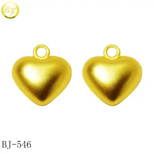 Moda corazón forma oro cuentas collar accesorio aleación de zinc joyería colgar etiquetas encantos para mujer pulsera